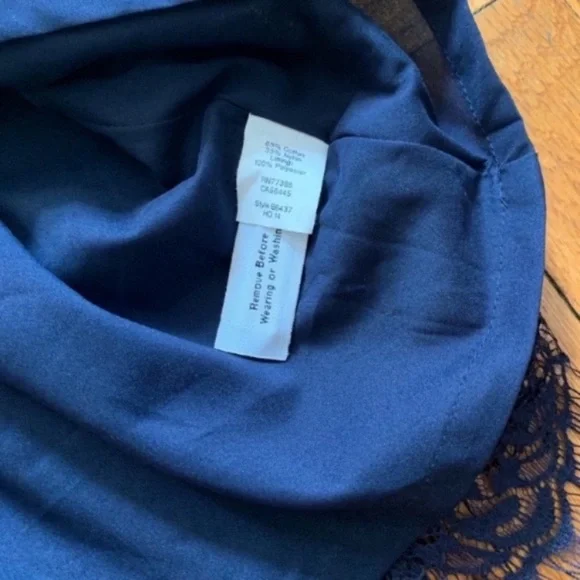 Madewell Lace Shift Dress Navy Blue - Picture 14 of 14